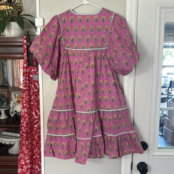 Entro floral print split neck dress size large NWT - Picture 3 of 6